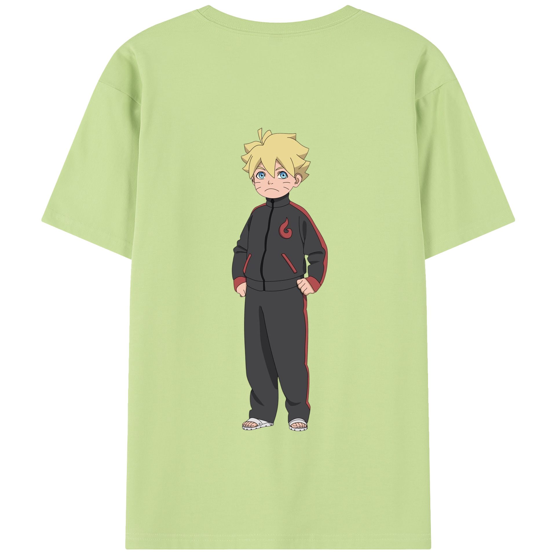 （画像用） NARUTO -ナルト- うずまき ボルト Uzumaki Boruto 綿100％半袖Tシャツ（背面プリント）
